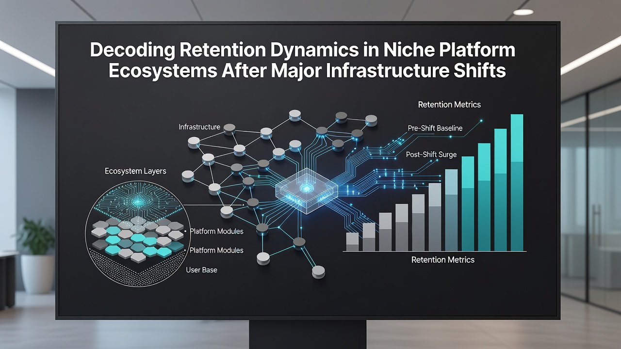 Infographic illustrating segmented user behavior changes in niche ecosystems after backend updates